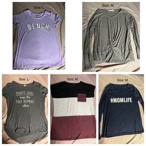 5 shirts all for $20